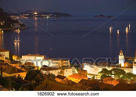 Walled city of Dubrovnik, Southeastern tip of Croatia, Dalmation Coast, Adriatic Sea, Eastern Europe View Large Photo Image Stock Image - Walled city of Dubrovnik, Southeastern tip of Croatia, Dalmation Coast, Adriatic Sea, Eastern Europe . Fotosearch
