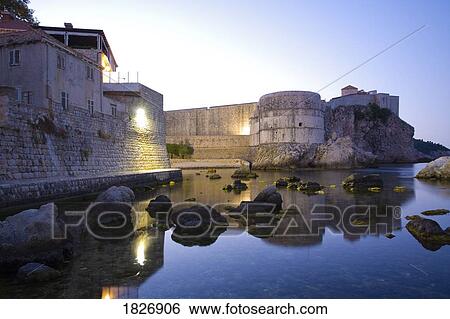 Walled city of Dubrovnik, Southeastern tip of Croatia, Dalmation Coast, Adriatic Sea, Croatia, Eastern Europe View Large Photo Image Stock Photograph - Walled city of Dubrovnik, Southeastern tip of Croatia, Dalmation Coast, Adriatic Sea, Croatia, Eastern Europe . Fotosearch