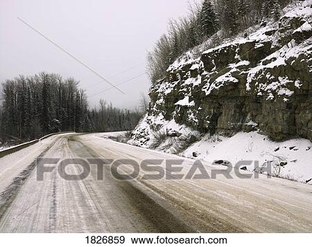 Winter road View Large Photo Image Stock Photo - Winter road. Fotosearch