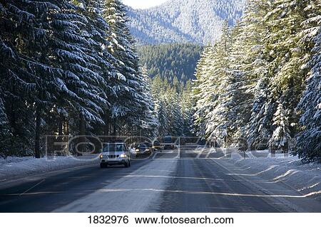 Stock Photograph - Winter road. Fotosearch