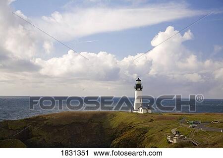 Stock Image - Yaquina Head Lighthouse, Oregon Coast, USA . Fotosearch