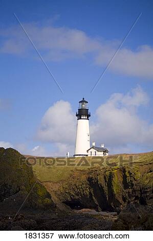 Stock Photo - Yaquina Head Lighthouse, Oregon Coast, USA. Fotosearch