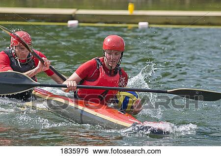 Stock Photograph - 2008 Canoe polo championships. Fotosearch