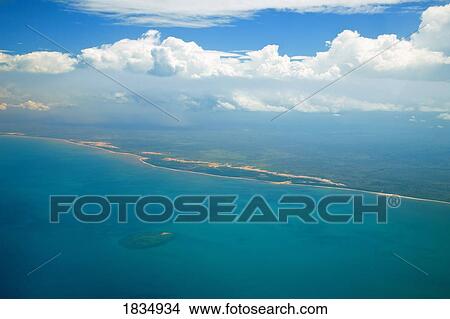 Aerial view of Zanzibar coastline, Tanzania, Africa View Large Photo Image Picture - Aerial view of Zanzibar coastline, Tanzania, Africa . Fotosearch