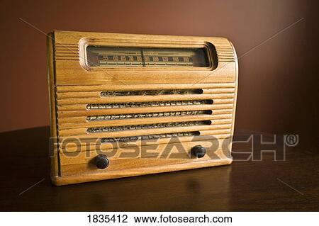 Stock Image - Antique radio. Fotosearch