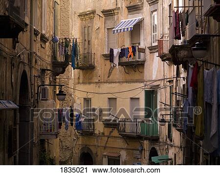 Stock Image - Apartments, Naples, Italy . Fotosearch