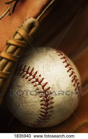 Stock Image - Baseball and glove. Fotosearch