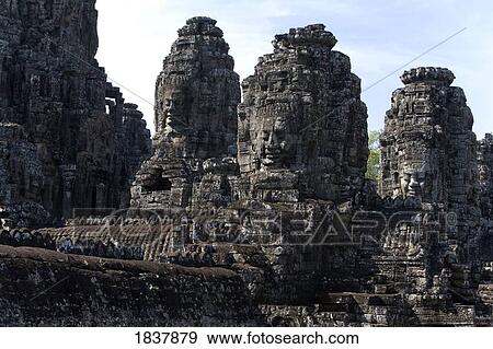 Bayon temple, Angkor, Cambodia View Large Photo Image Stock Photo - Bayon temple, Angkor, Cambodia. Fotosearch