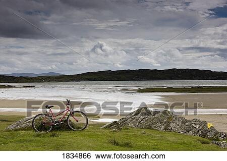 Bicycle at the beach, Scotland View Large Photo Image Stock Photograph - Bicycle at the beach, Scotland. Fotosearch