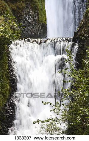 Stock Photo - Bridal Veil Falls, Columbia River Gorge, Oregon, USA . Fotosearch