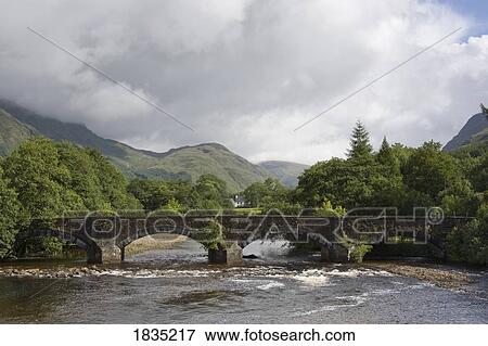 Bridge over water, Scotland View Large Photo Image Stock Photo - Bridge over water, Scotland. Fotosearch