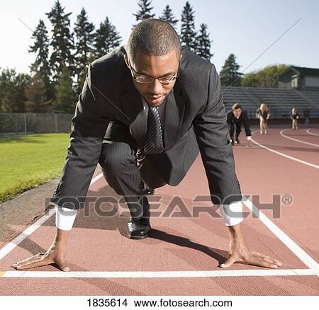 Business people on race track View Large Photo Image Picture - Business people on race track. Fotosearch