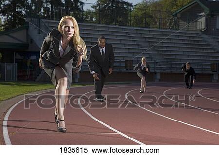 Business people on race track View Large Photo Image Stock Photography - Business people on race track. Fotosearch