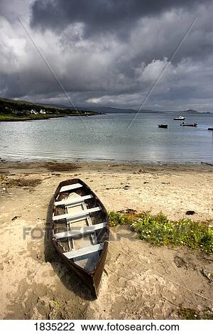 Canoe on the shore, Scotland View Large Photo Image Stock Image - Canoe on the shore, Scotland. Fotosearch