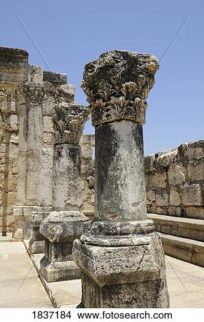 Picture - Capernaum Synagogue, Capernaum, Israel . Fotosearch