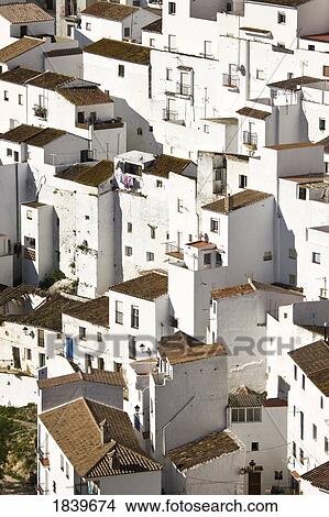 Picture - Casares, Malaga Province, Spain; Spanish architecture . Fotosearch