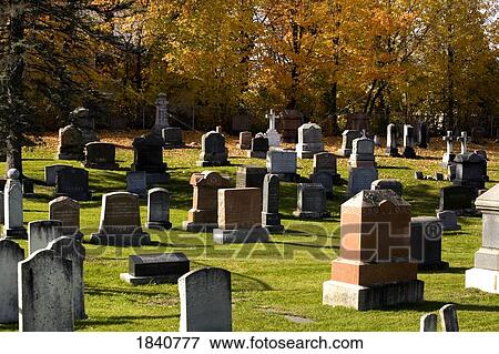 Cemetery in the fall View Large Photo Image Stock Photo - Cemetery in the fall. Fotosearch
