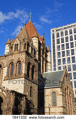 Church in Copley Square, Boston, Massachusetts, USA View Large Photo Image Stock Image - Church in Copley Square, Boston, Massachusetts, USA . Fotosearch