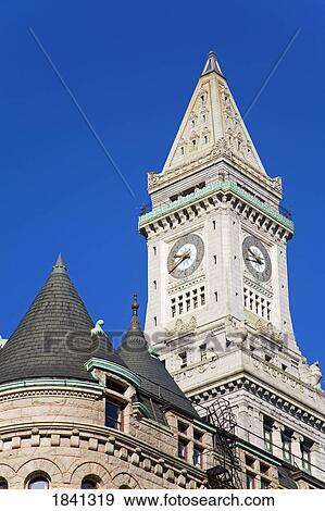 Custom House Tower, Boston, Massachusetts, USA View Large Photo Image Stock Photo - Custom House Tower, Boston, Massachusetts, USA . Fotosearch