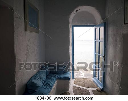 Doorway, Mykonos, Greece View Large Photo Image Stock Photograph - Doorway, Mykonos, Greece . Fotosearch
