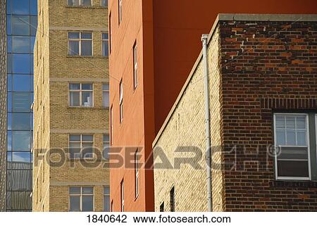 Stock Image - Downtown apartment buildings, Winnipeg, Manitoba, Canada. Fotosearch