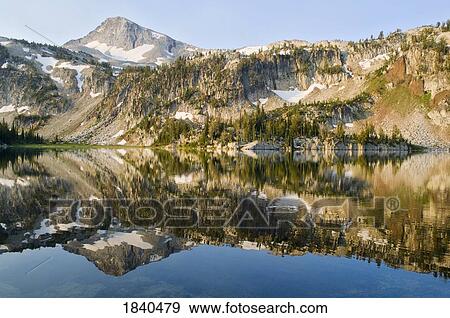 Eagle cap Peak and Mirror Lake, Eagle cap Wilderness, Oregon, USA View Large Photo Image Stock Photo - Eagle cap Peak and Mirror Lake, Eagle cap Wilderness, Oregon, USA . Fotosearch