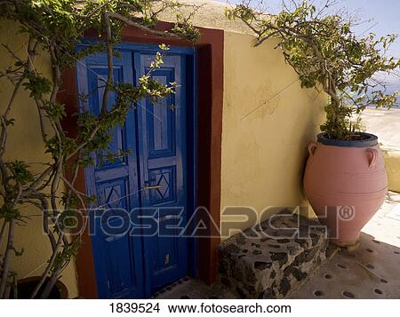 Picture - Garden, Santorini, Greece . Fotosearch