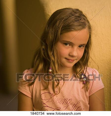 Picture - Girl with braids. Fotosearch