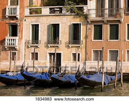 Stock Image - Gondolas, Venice, Italy . Fotosearch