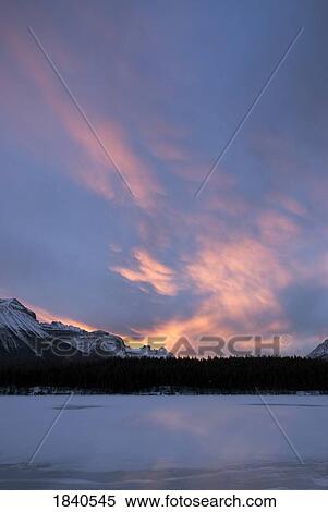 Stock Photography - Herbert lake, Banff National Park, Alberta, Canada. Fotosearch