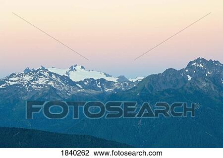 Stock Image - Hurricane Ridge, Mount Olympus, Olympic National Park, Washington, USA . Fotosearch