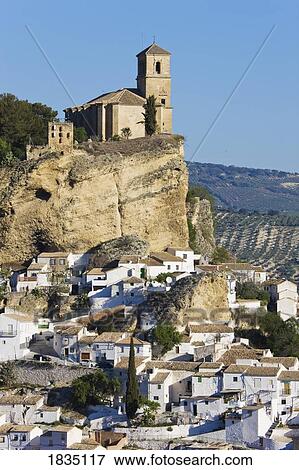 Stock Photo - Iglesia de la Villa, Montefrio, Granada Province, Spain. Fotosearch