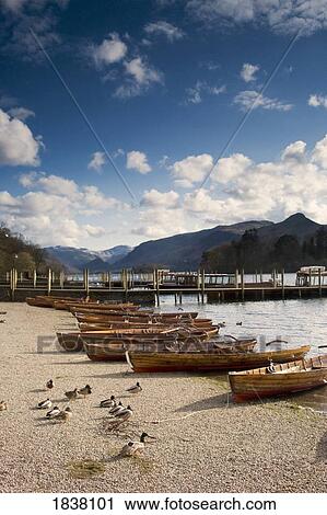 Lake District, Cumbria, England; rowboats on shore View Large Photo Image Stock Image - Lake District, Cumbria, England; rowboats on shore. Fotosearch
