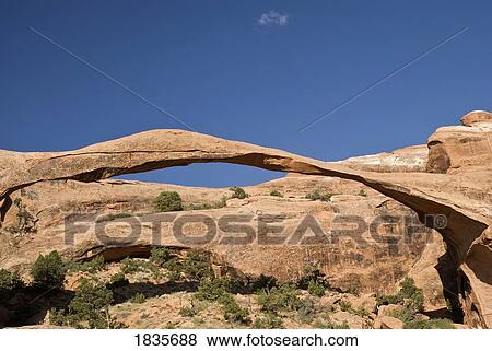 Stock Photo - Landscape arch, Arches National Park, Moab, Utah, USA. Fotosearch