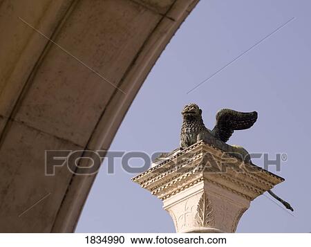 Stock Image - Lion statue, Venice, Italy . Fotosearch