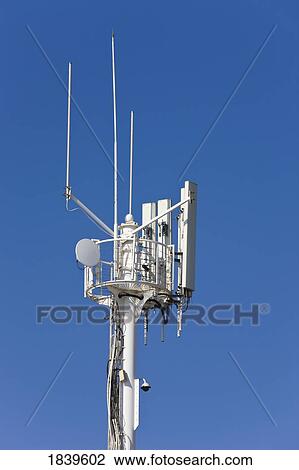 Stock Image - Mobile telephone mast . Fotosearch