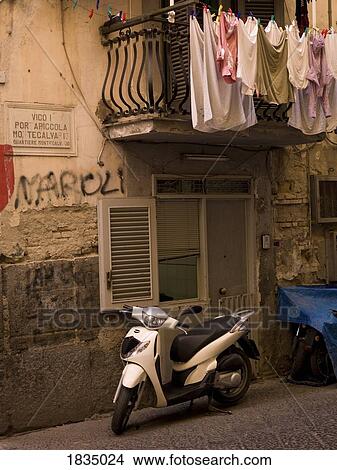 Picture - Moped, Naples, Italy. Fotosearch