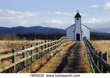 Stock Photography - Morley Church, Morley, Alberta, Canada . Fotosearch