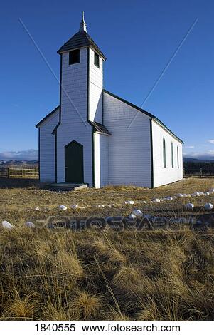 Stock Photography - Morley Church, Morley, Alberta, Canada. Fotosearch