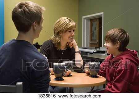 Mother with two sons View Large Photo Image Stock Photograph - Mother with two sons. Fotosearch