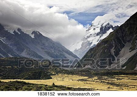 Mount Cook Range, New Zealand; low lying clouds in the mountains View Large Photo Image Stock Image - Mount Cook Range, New Zealand; low lying clouds in the mountains. Fotosearch