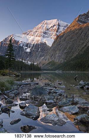 Stock Photo - Mount Edith Cavell, Jasper National Park, Alberta, Canada . Fotosearch