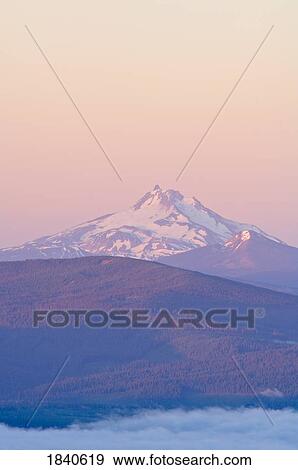 Stock Photo - Mount Jefferson and beargrass, Mount Hood National Forest, Oregon, USA . Fotosearch