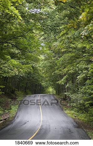 Stock Photo - Muskoka, Ontario, Canada; Rural road. Fotosearch