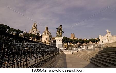 Stock Image - National Monument of Victor Emmanuel II, Rome, Italy. Fotosearch