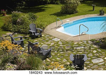 Stock Image - Outdoor swimming pool. Fotosearch