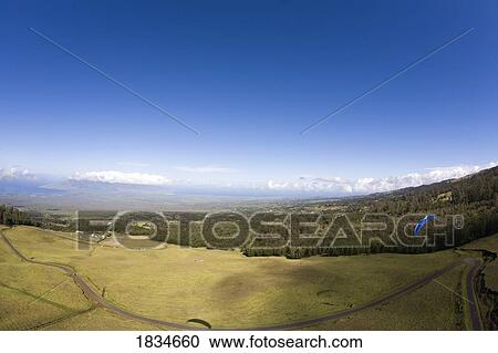 Paragliding near Haleakala, Maui, Hawaii, USA View Large Photo Image Stock Image - Paragliding near Haleakala, Maui, Hawaii, USA . Fotosearch