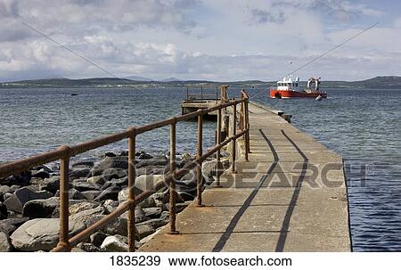 Pier and boat in water View Large Photo Image Stock Photo - Pier and boat in water. Fotosearch