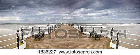 Pier, Saltburn, North Yorkshire, England, Europe View Large Photo Image Stock Photo - Pier, Saltburn, North Yorkshire, England, Europe. Fotosearch