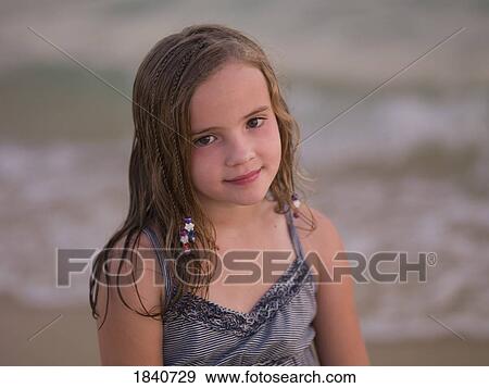 Stock Photo - Portrait of a girl. Fotosearch